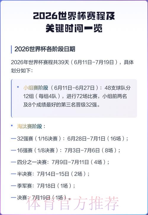 2026世界杯比赛时间一览最新时间表查询入口